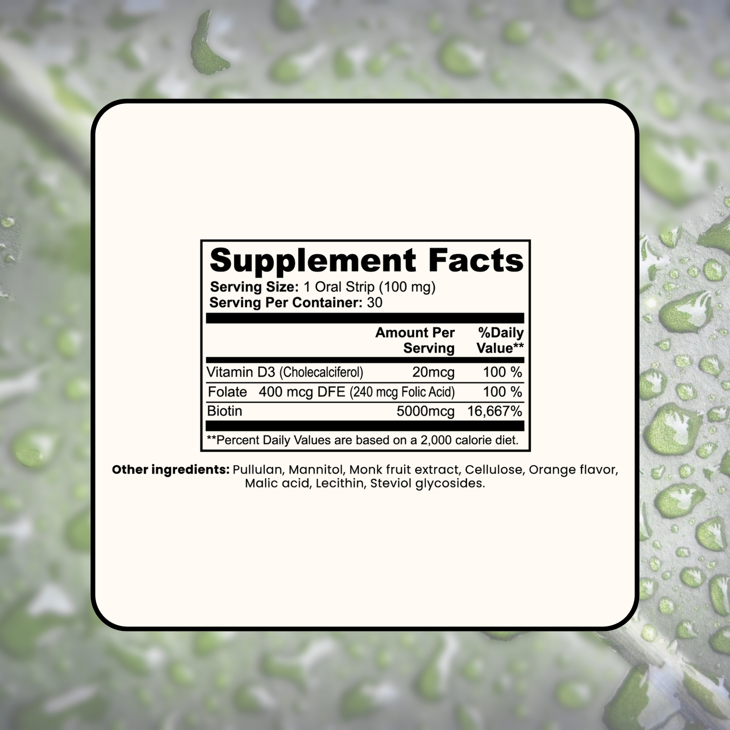 Hair, Skin and Nails Strips